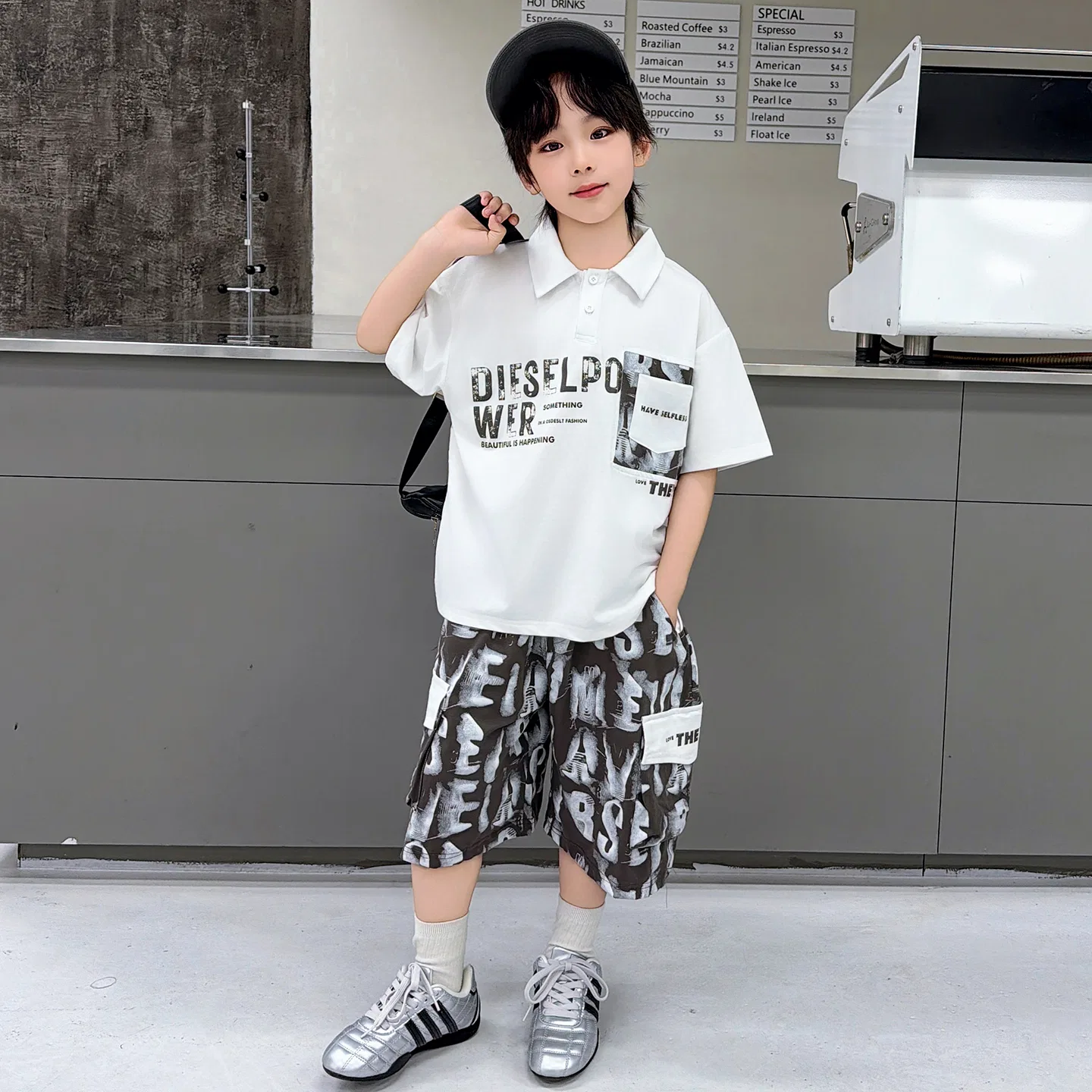 Детский комплект для мальчиков поло и шорты Polo Shirt+Shorts Lanza, White — фото 3