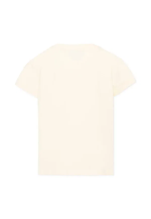 Футболка хлопковая Basic T-shirt Msgm Ivory, слоновая кость — фото 2