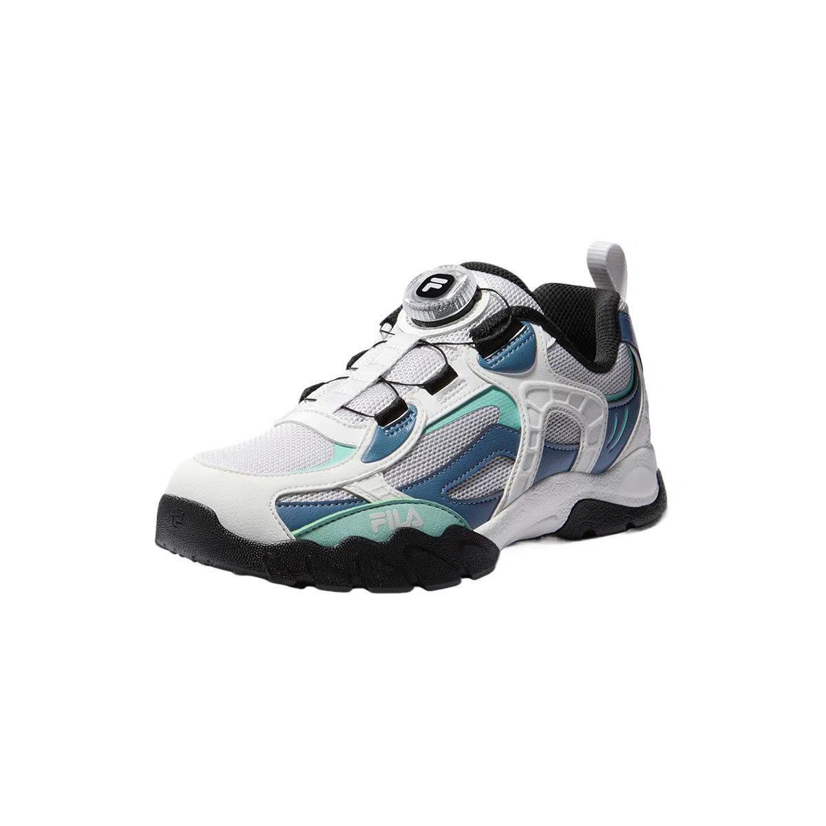 Детские кроссовки для бега с ретро-дизайном Heritage FILA KIDS, Rain Mist Gray/Ceramic Blue — фото 4