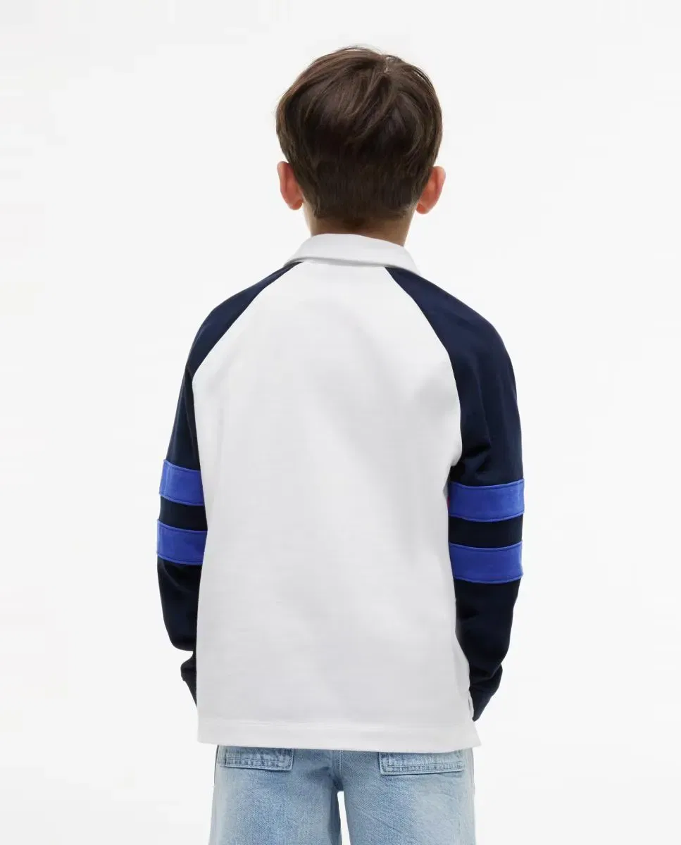 Детская толстовка для мальчиков с поло Tommy Hilfiger, Blanco — фото 2