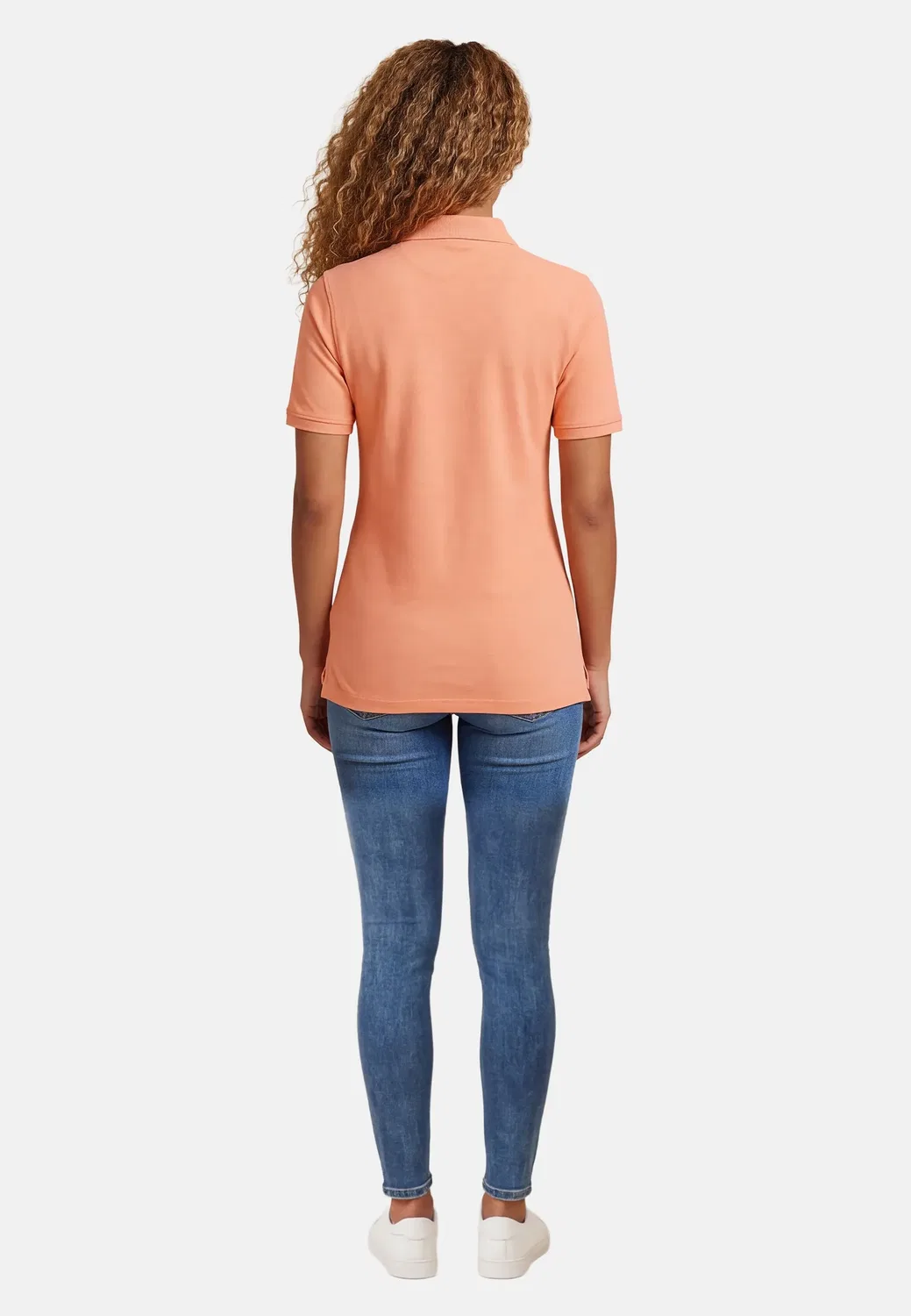 Женское поло классического кроша U.S. Polo Assn., Salmon — фото 4