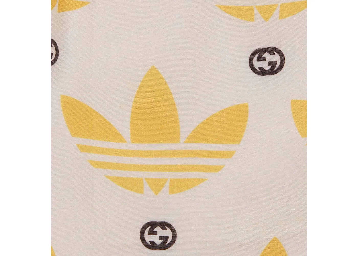 Мужские шорты с принтом Trefoil Gucci x Adidas, Ivory/Black — фото 2