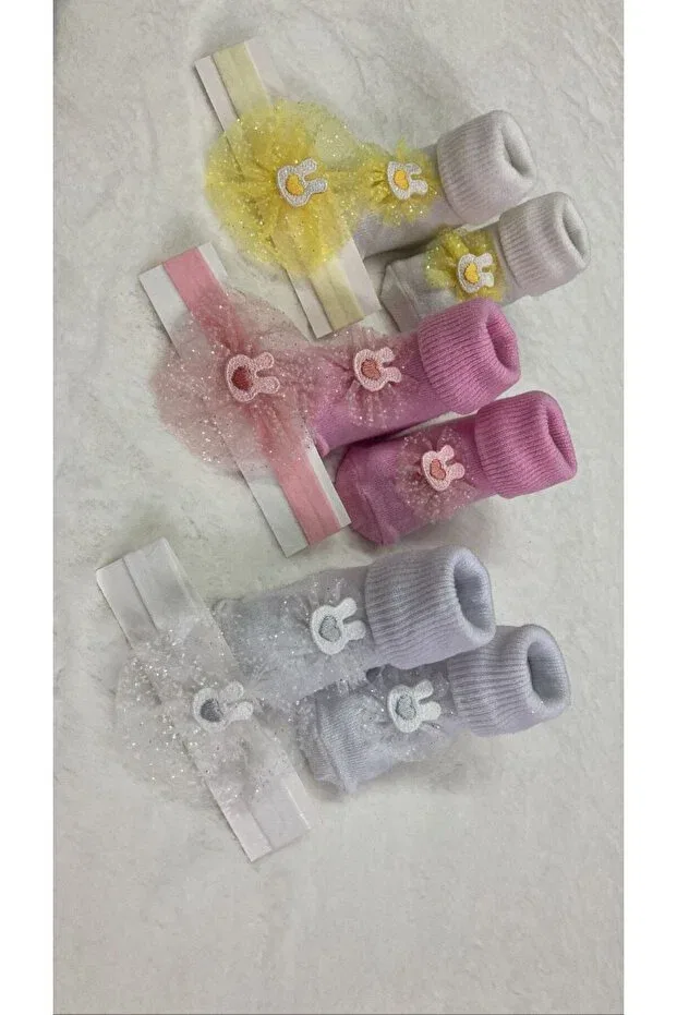 Детские носки для новорожденных хлопковые Eses Bebe, Pink — фото 2