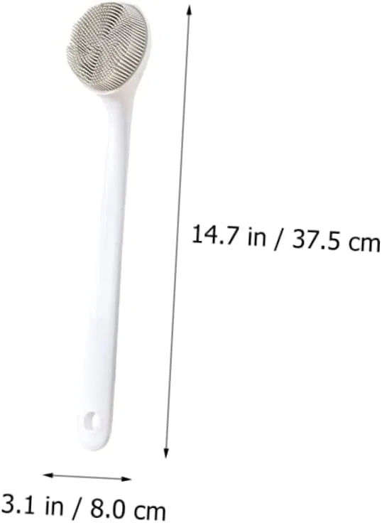 Щетка для тела силиконовая, Healeved, 3 шт, 37.5x8 см, Белая — фото 3