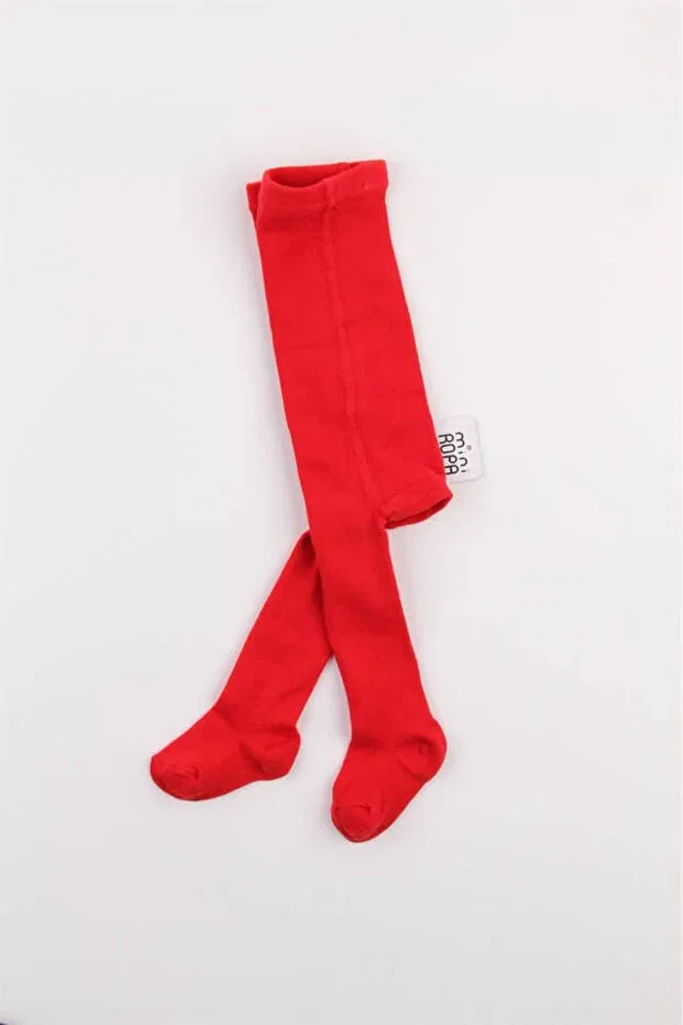 Детские колготки для новорожденных красные Mini Ropa, Red — фото 2