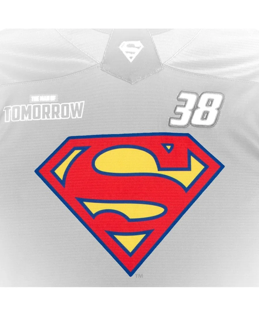 Хоккейный джерси с принтом Супермена Justice League, Royal Blue Superman — фото 3