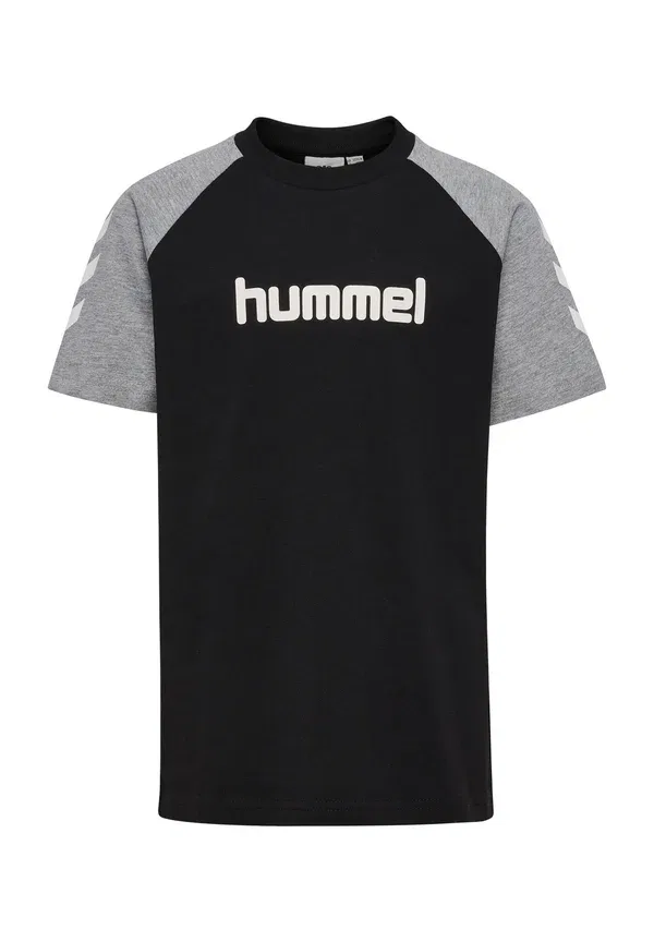 Футболка унисекс с принтом Hummel, черный/серый