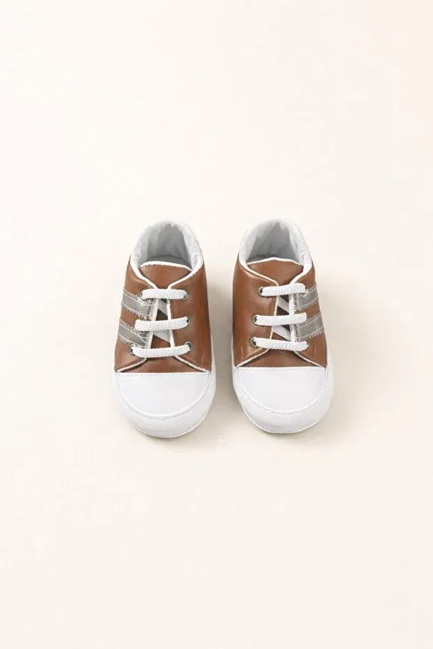 Детские туфли для новорожденных для девочек с рисунком Basics Numix Baby Kids, Brown — фото 2