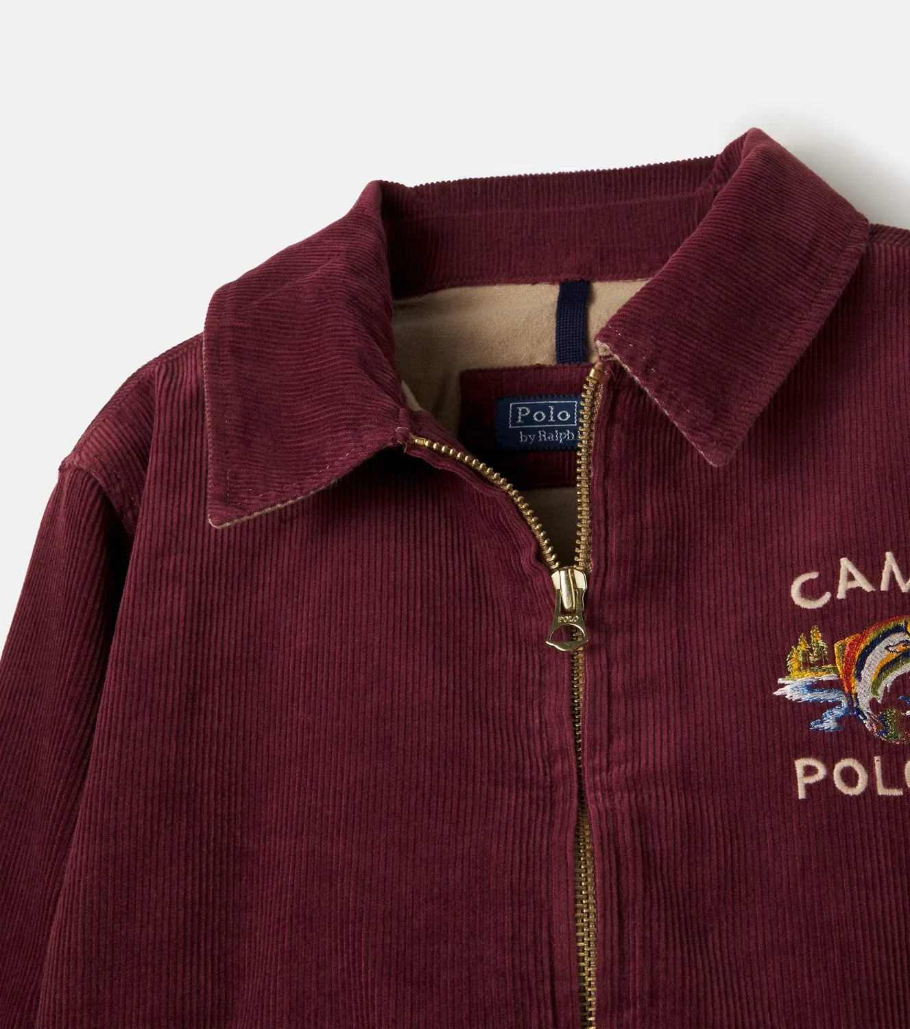 Легкая куртка из вельвета Polo Ralph Lauren Kids, бордовый — фото 4