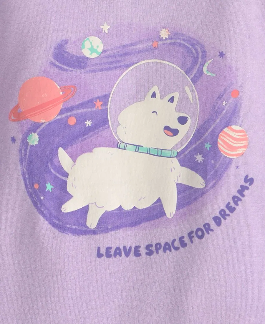 Комплект пижам для малышей с принтом космос и собакой Carter's, Purple — фото 2