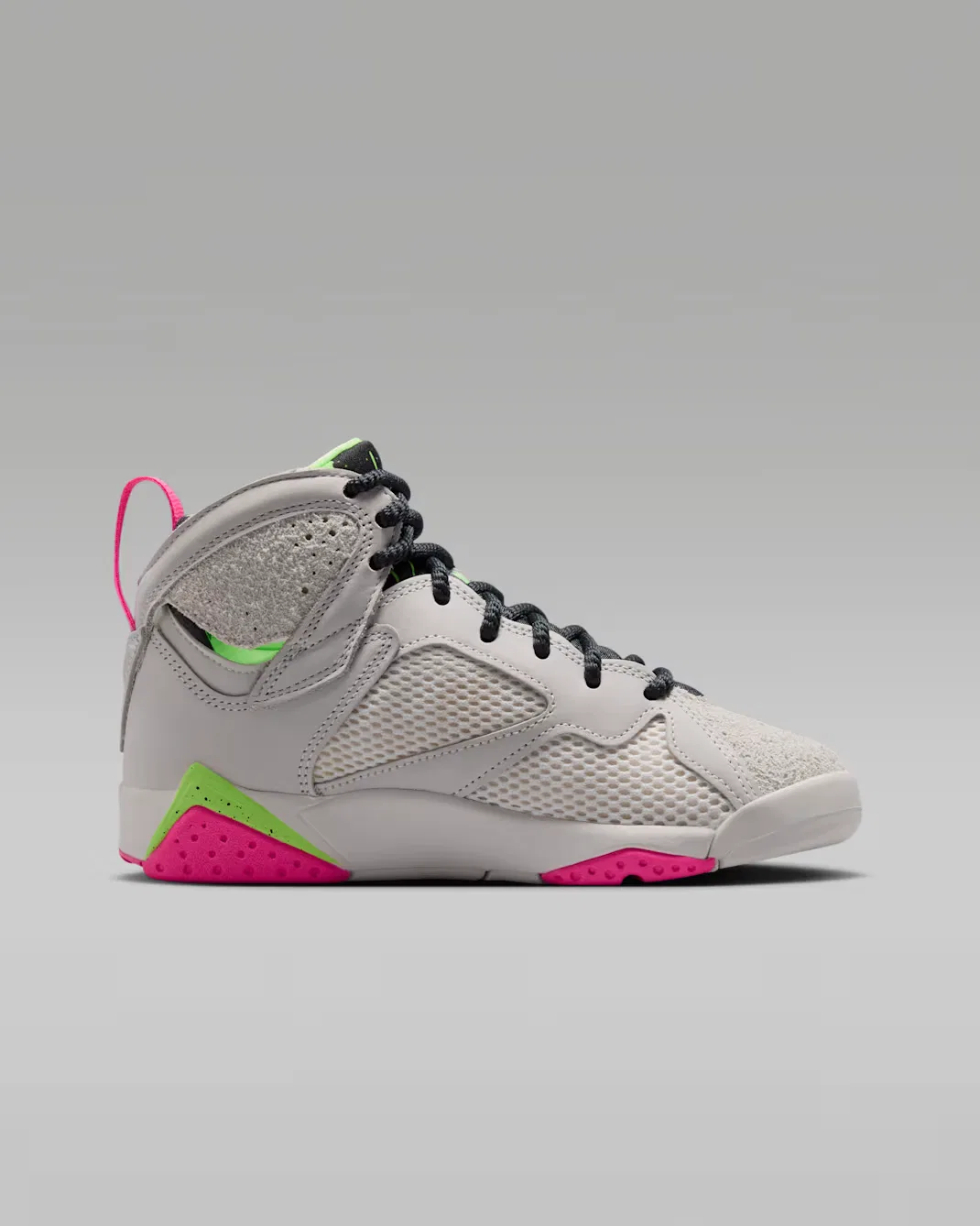 Кроссовки для детей постарше Air Jordan 7 Retro "Tennis Day", Phantom/Lime Blast/Pink Blast/Anthracite — фото 3