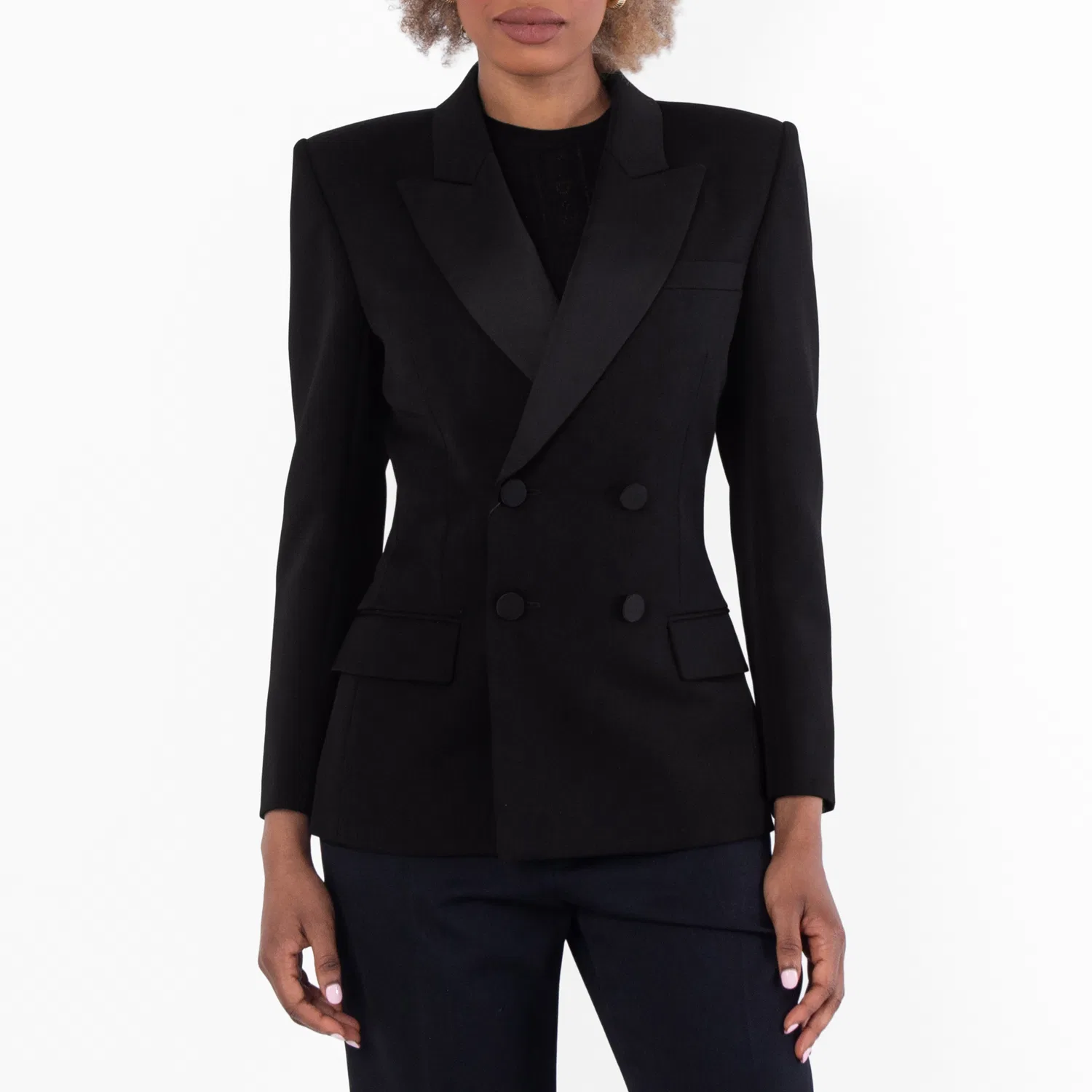 Жакет смокинг двубортный Saint Laurent, Black