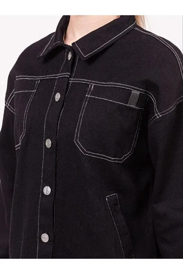 Детская куртка для девочек с длинным рукавом Zekids, Black — фото 4