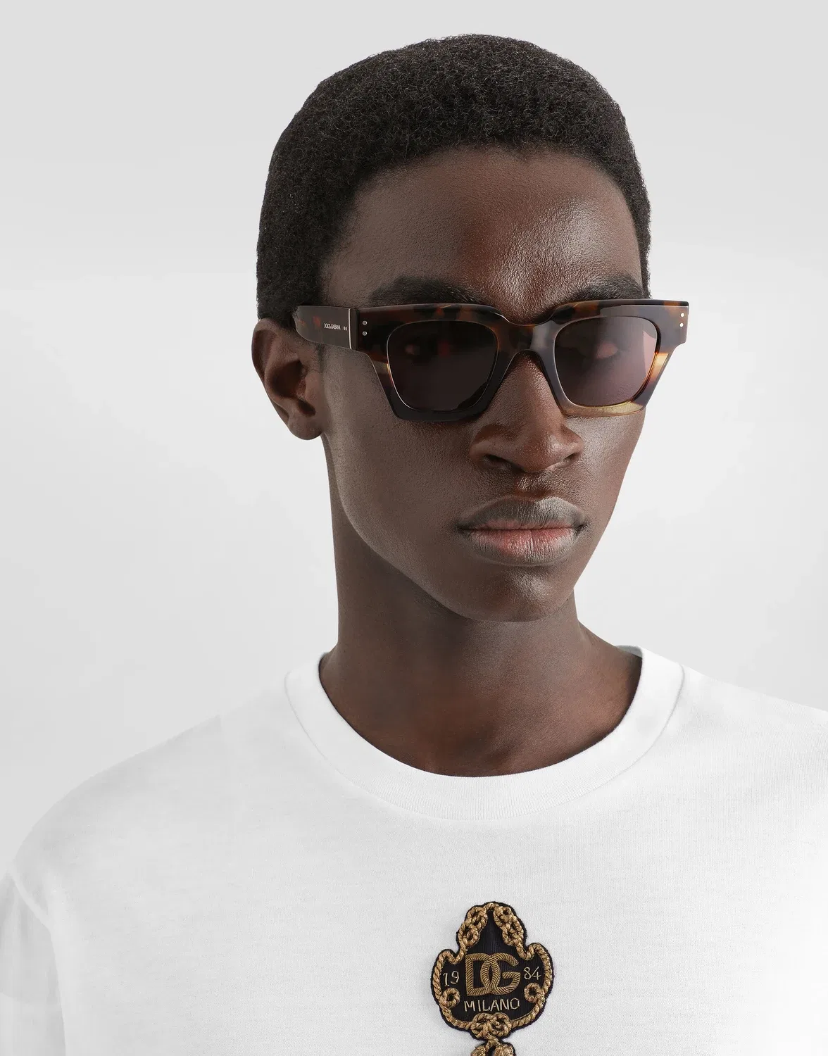 Футболка хлопковая с нашивкой DOLCE & GABBANA, белый — фото 2