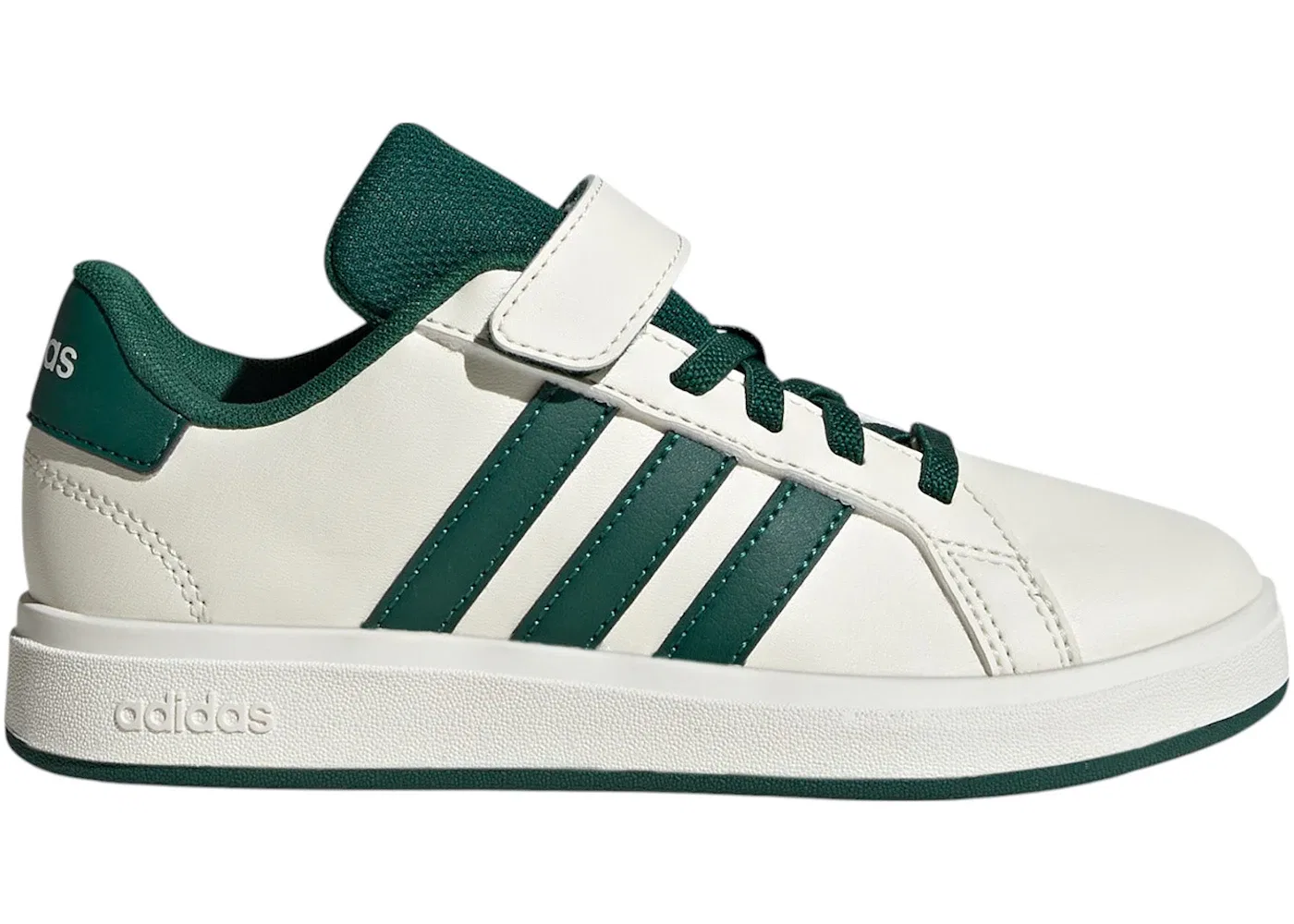 Детские кроссовки Lifestyle с классическим дизайном Adidas Grand Court 2.0 Adidas, Off White/Collegiate Green/Core Black