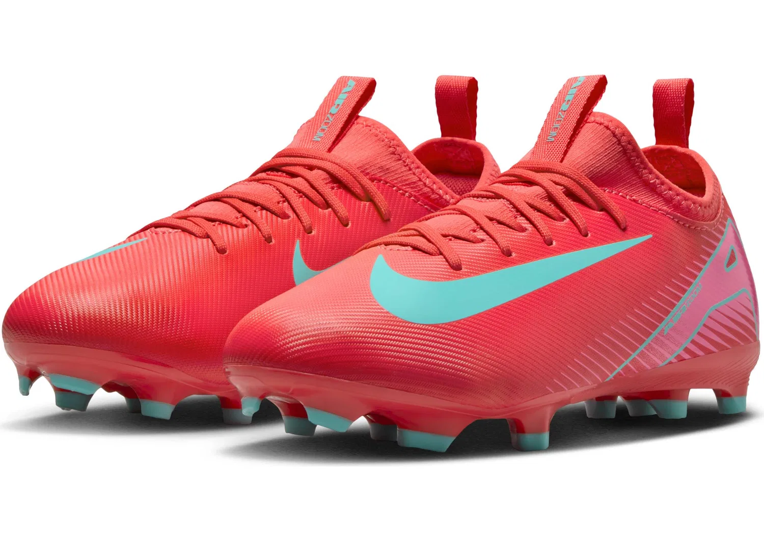 Детские кроссовки для мальчиков с улучшенной амортизацией Jr. Mercurial Vapor 16 Academy NIKE, Ember Glow Aurora Green — фото 2