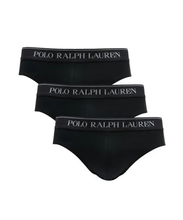 Брифы, низкая посадка, 3 пары, Polo Ralph Lauren, черный