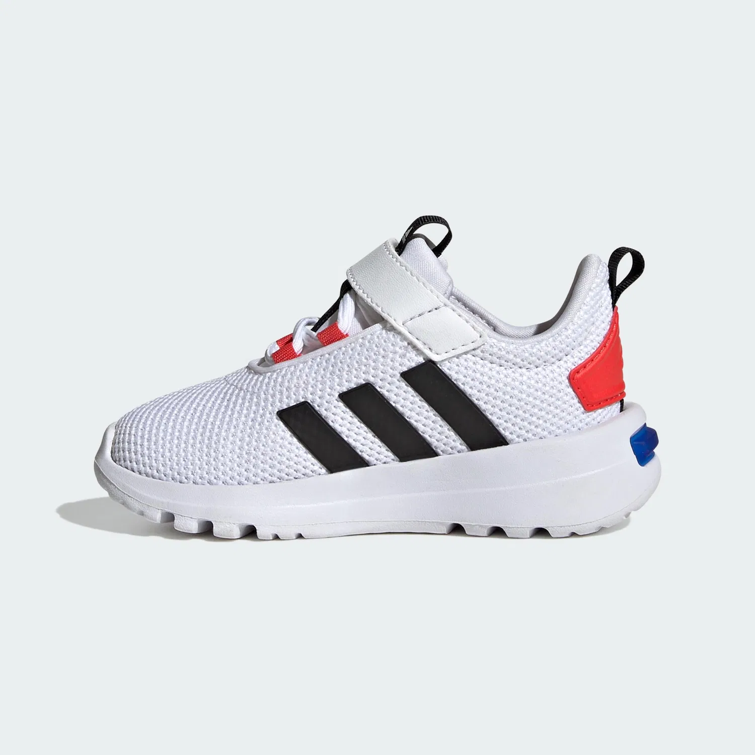 Детские кроссовки для мальчиков с липучкой Racer Tr23 Adidas, White Ftwr White Core Black Bright Red — фото 2