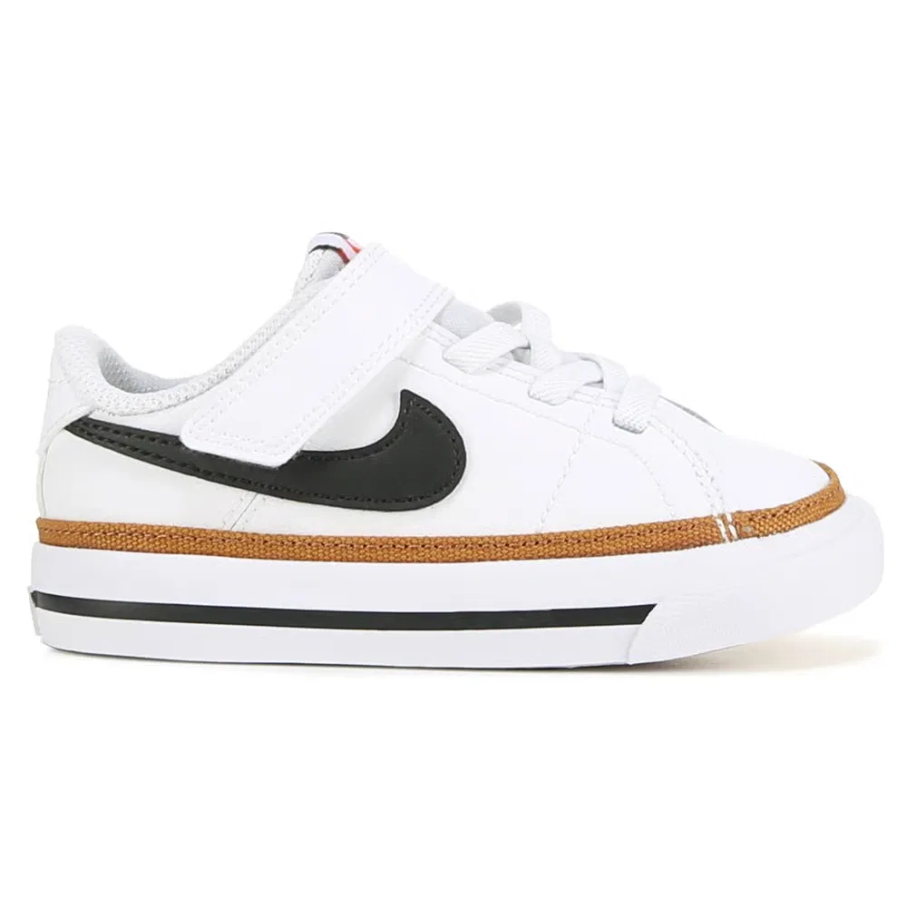 Детские низкие кроссовки Court Legacy для малышей Nike, White/Black/Tan — фото 2
