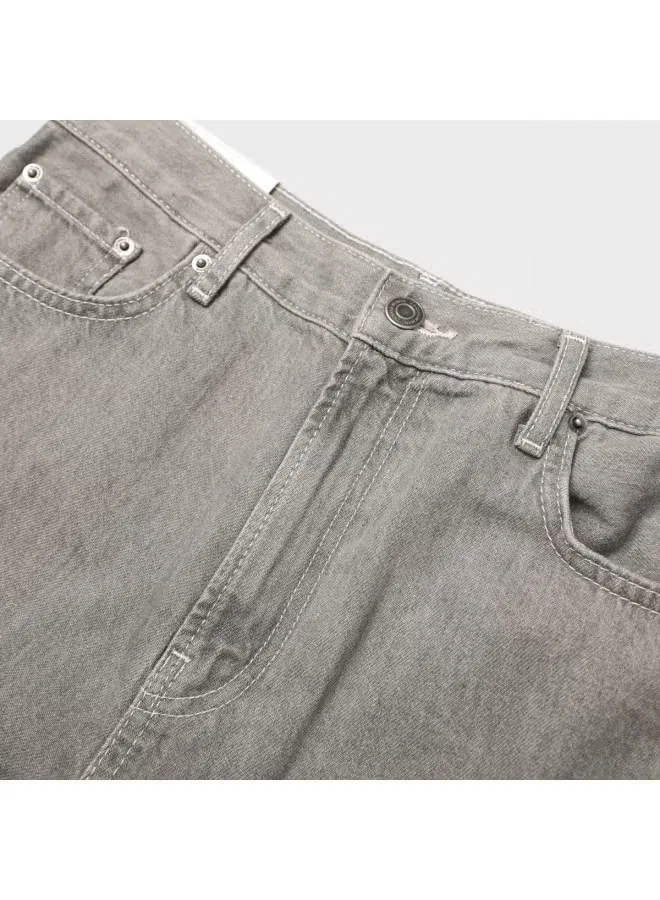 Джинсы свободные джинсовые Zara, серый — фото 4