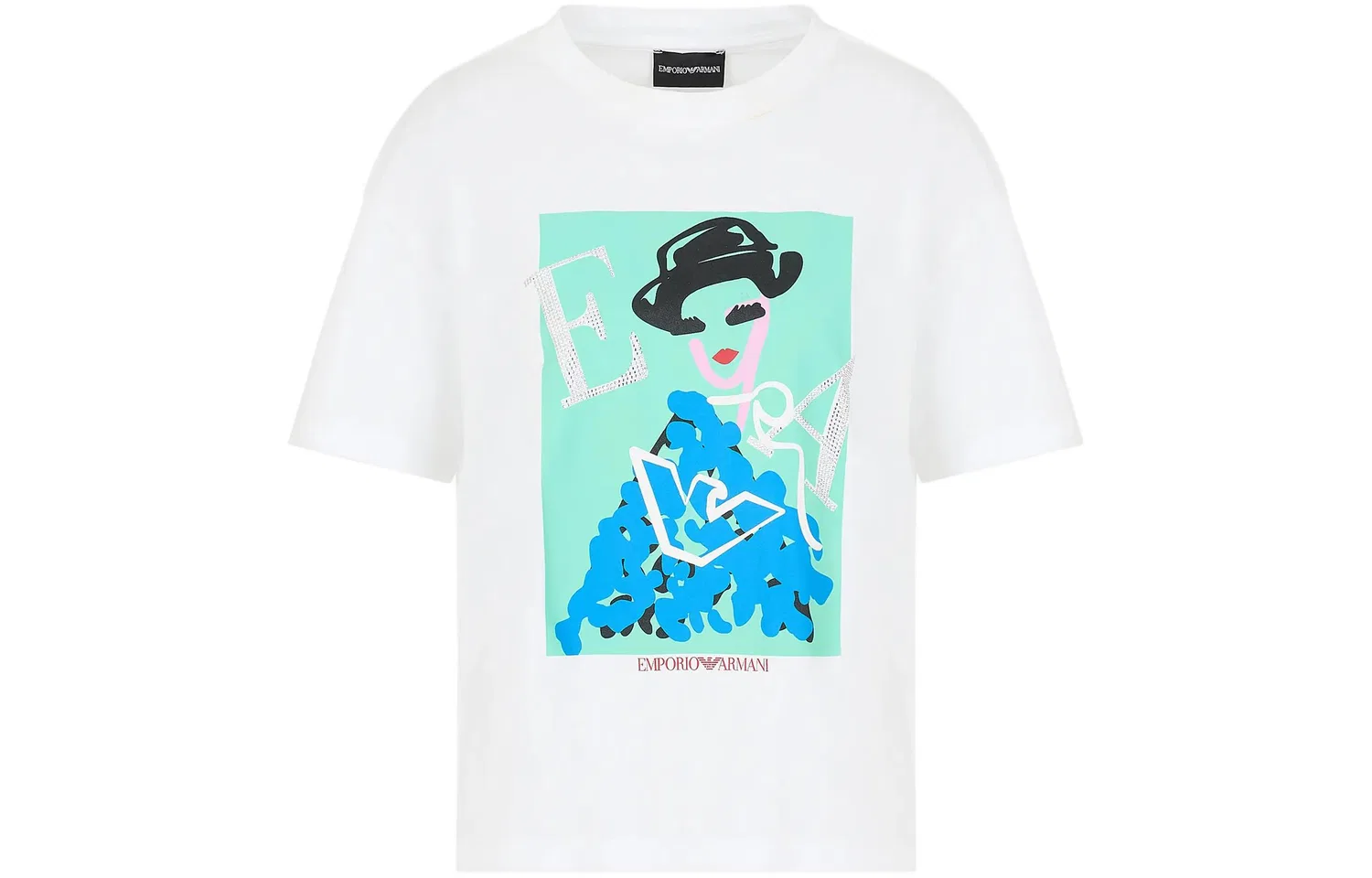 Женская футболка с длинным рукавом EMPORIO ARMANI, White