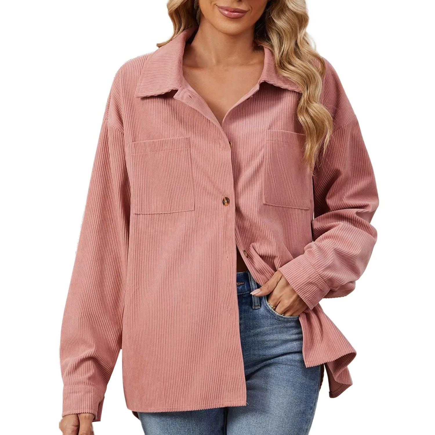 Женское пальто свободного кроя с длинным рукавом, Rosa