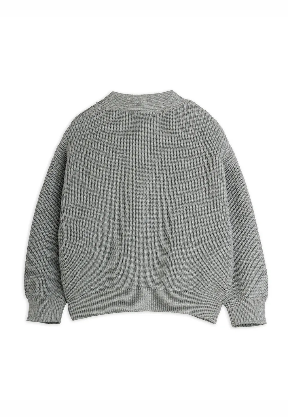 Вязаный кардиган крупной вязки Ritzratz patch - кардиган Mini Rodini, Grey — фото 2
