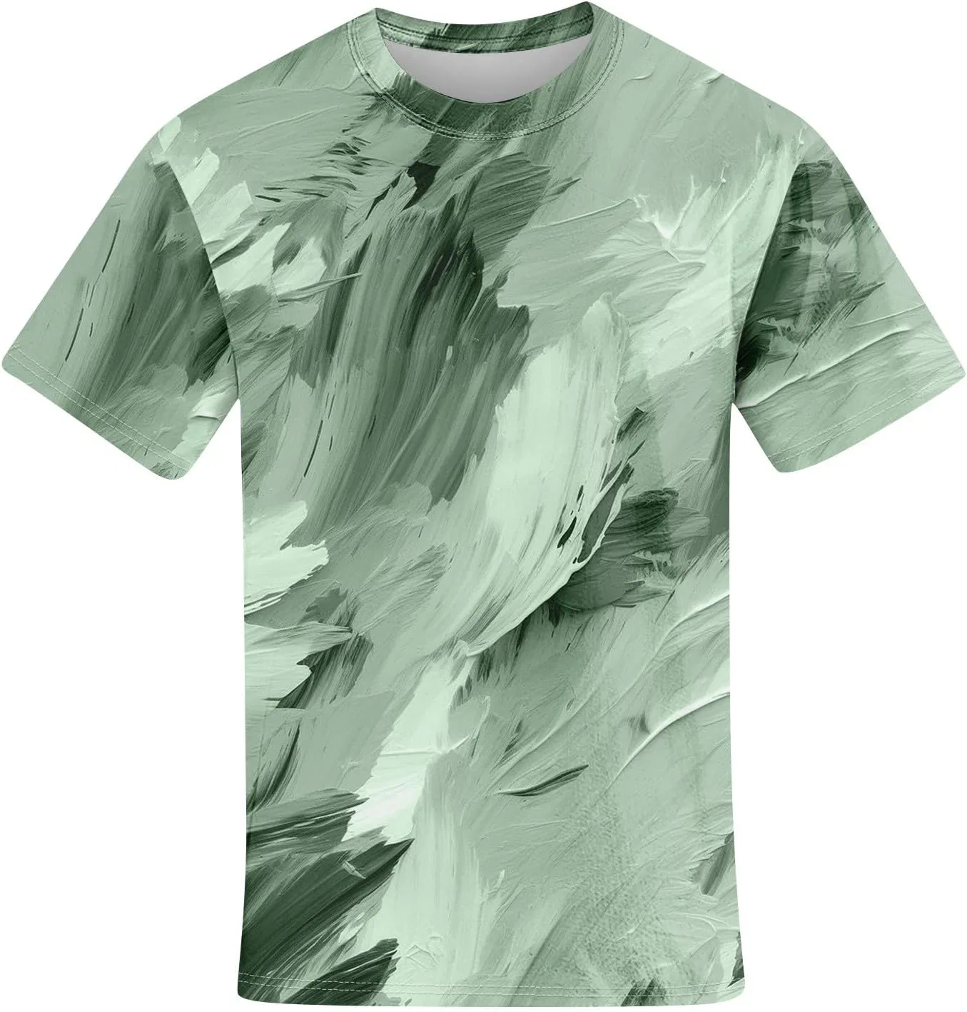 Мужская футболка с коротким рукавом, базовая легкая, crew neck, Green — фото 3