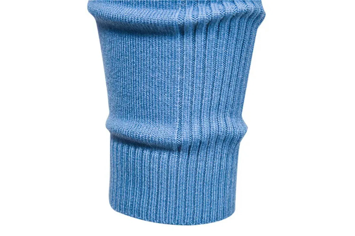 Мужской свитер с высоким воротником, военный зеленый, Army Green Round Neck — фото 4