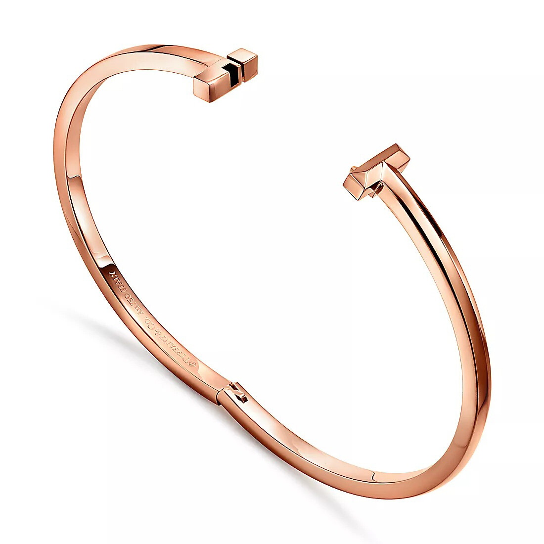 Браслет Tiffany & Co Tiffany T T1 Hinged, розовое золото — фото 3