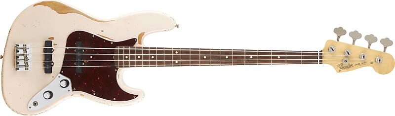 

Бас-гитара Fender Flea Jazz, гриф из палисандра, бас-гитара Road Worn Shell Pink - MX19133265 Jazz Bass