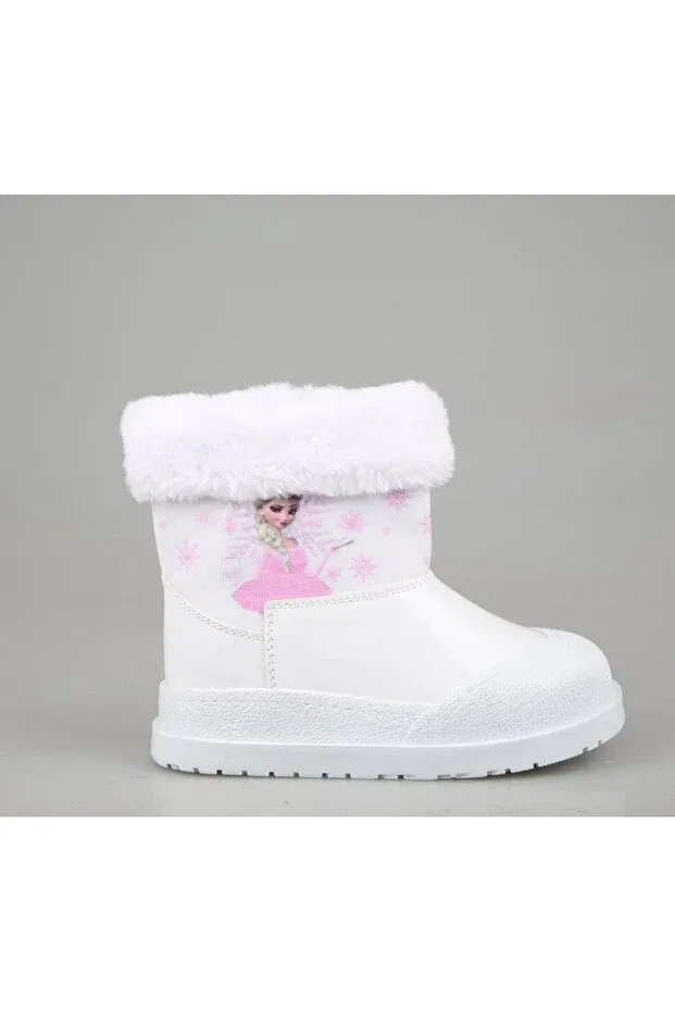 Детские ботинки для девочек с принтом 401 elsali Bücür Ortopedi, White Pink