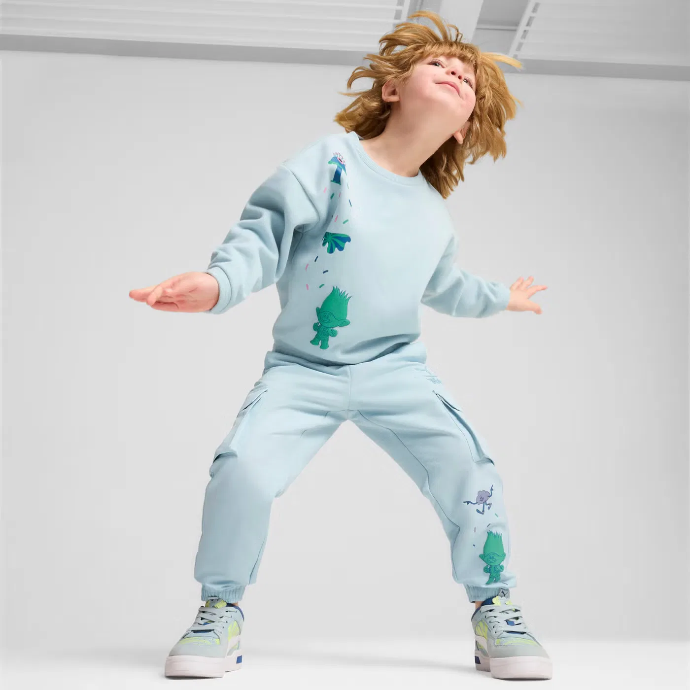 Свитшот с принтом Trolls X Trolls Graphic Crew Puma, мятный — фото 3