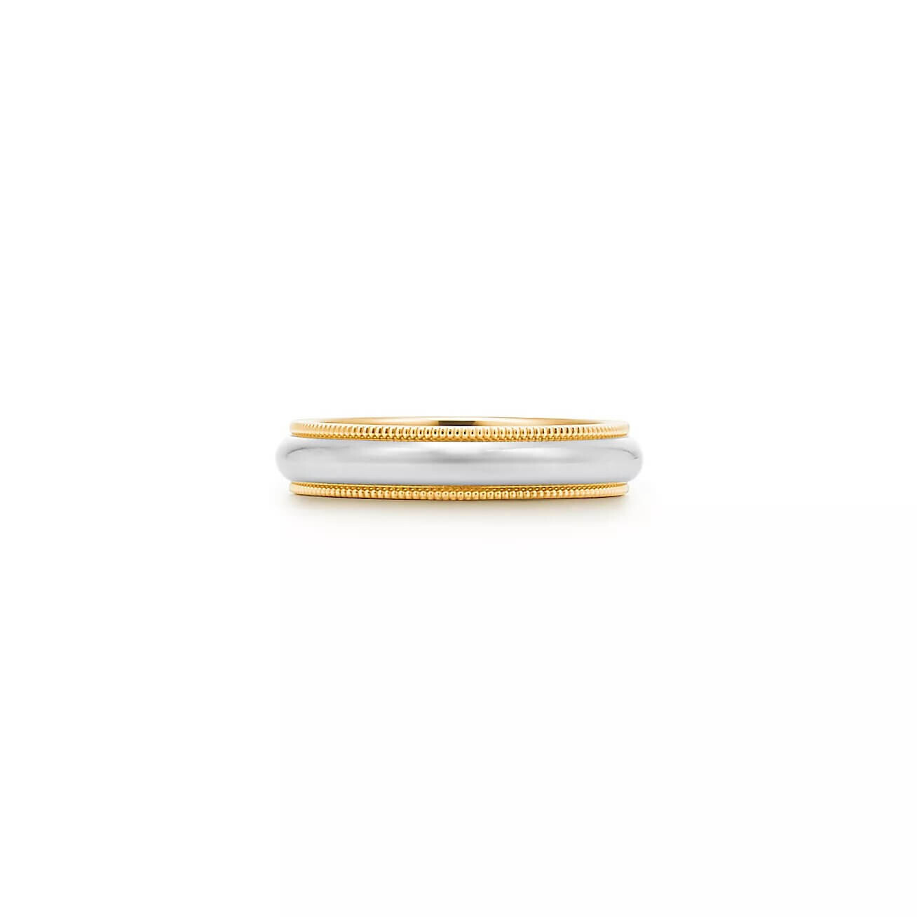 Кольцо Tiffany & Co Together Milgrain Band, платина/желтое золото