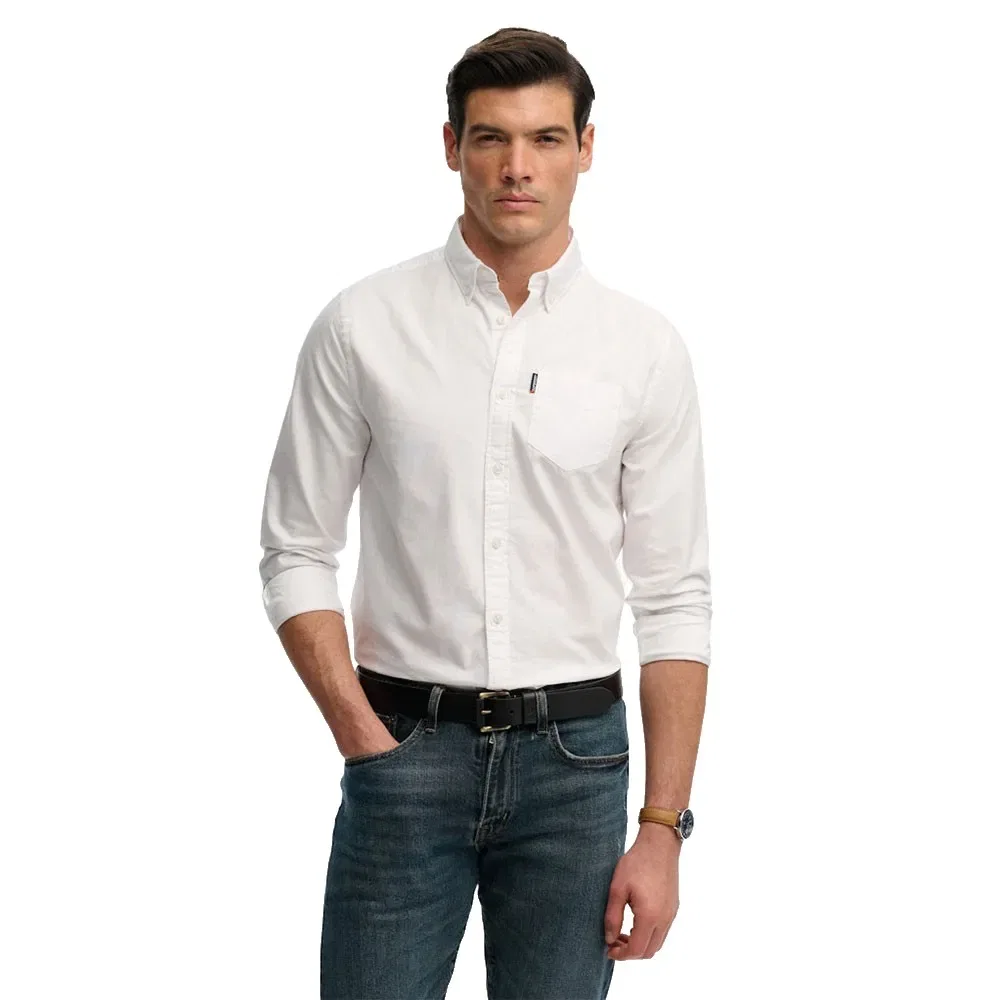 Рубашка с длинным рукавом Oxford Superdry, белый
