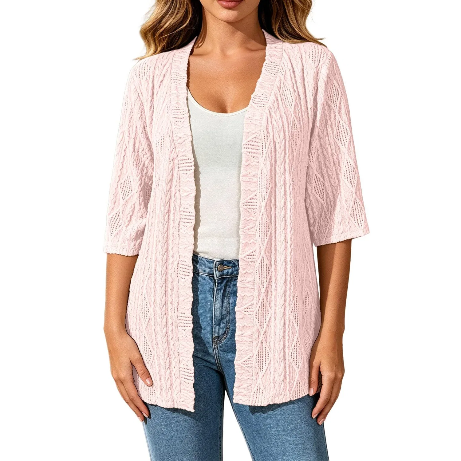 Женское пальто свободного кроя Cardigan Elegante per l'autunno, Rosso