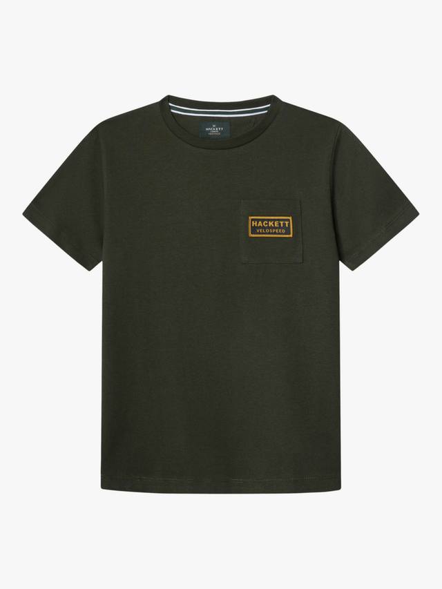

Детская хлопковая футболка Velospeed с коротким рукавом Hackett London, Hunter Green