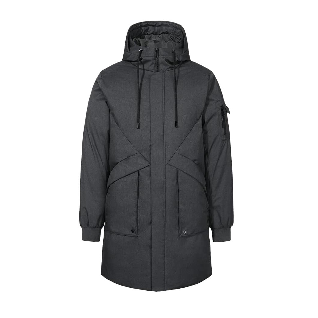 

Мужское зимние пальто Pioneer Camp Parkas Long Hooded Padded, угольный