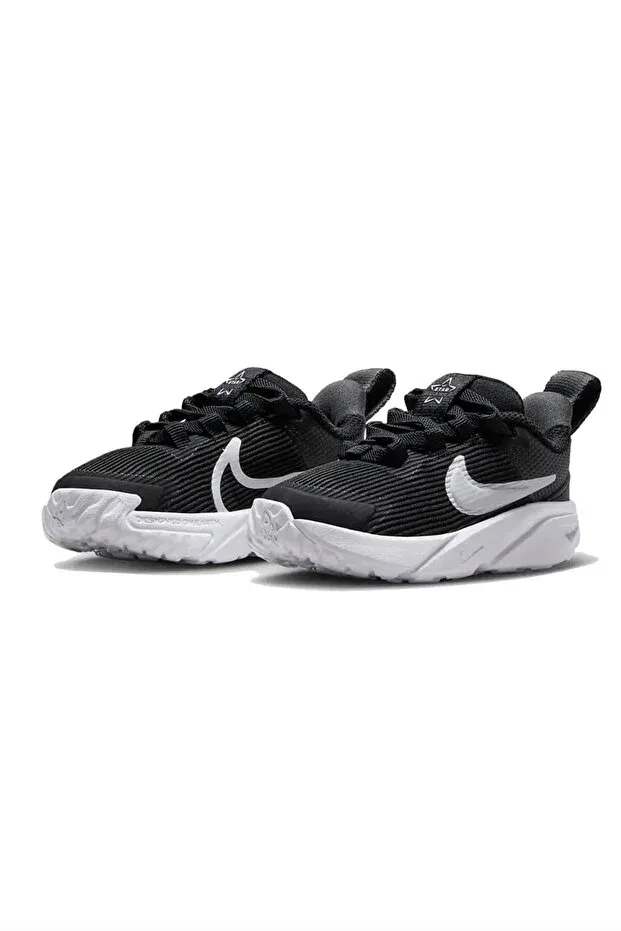 Детские кроссовки для девочек с узкой колодкой Star Runner 4 Nike, Black — фото 3