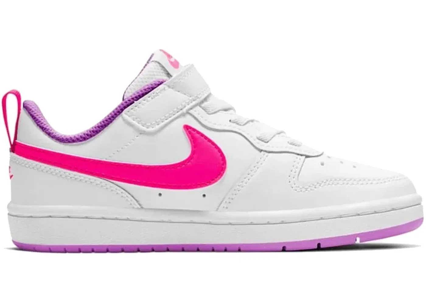 Детские кроссовки Lifestyle Nike Court Borough Low 2, White Fuchsia Glow Hyper Pink