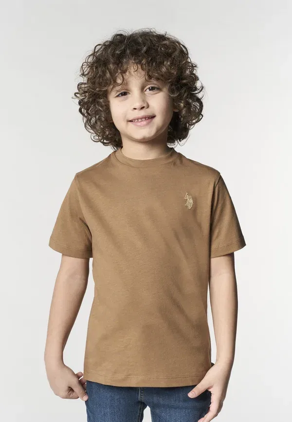 Футболка хлопковая Basic t-shirt U.S. Polo Assn, Marrone U.S. Polo Assn., коричневый