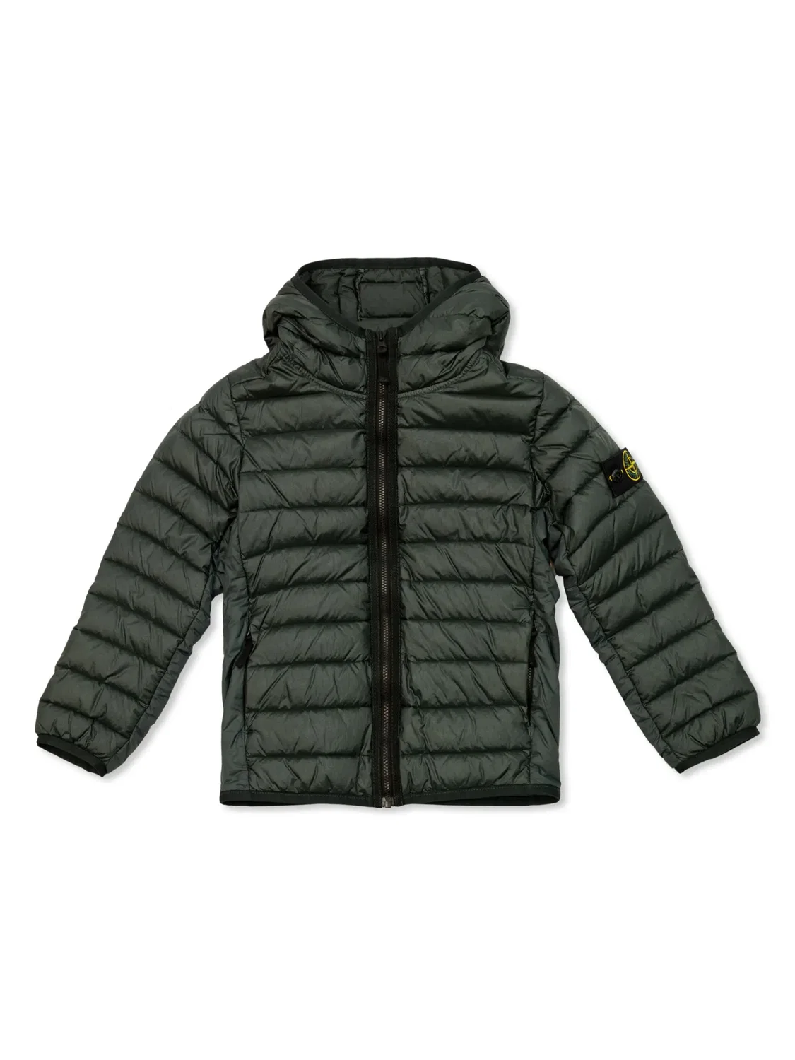 Куртка с капюшоном и стеганым дизайном Stone Island, зеленый