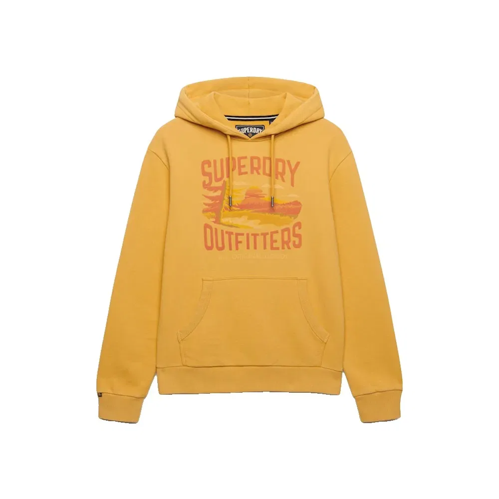 Худи Mountain Relaxed Fit Superdry, желтый — фото 3