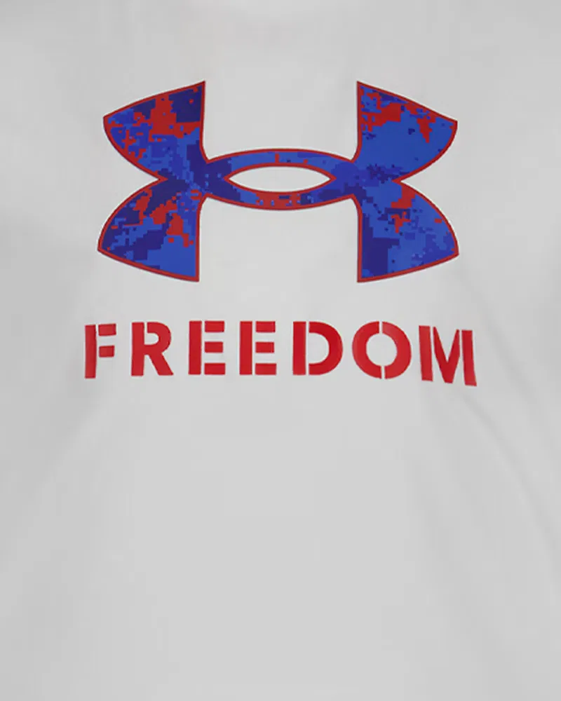 Пляжный комплект для мальчиков с защитой UPF 50+, футболка и шорты, UA Freedom UnderArmour, White — фото 2