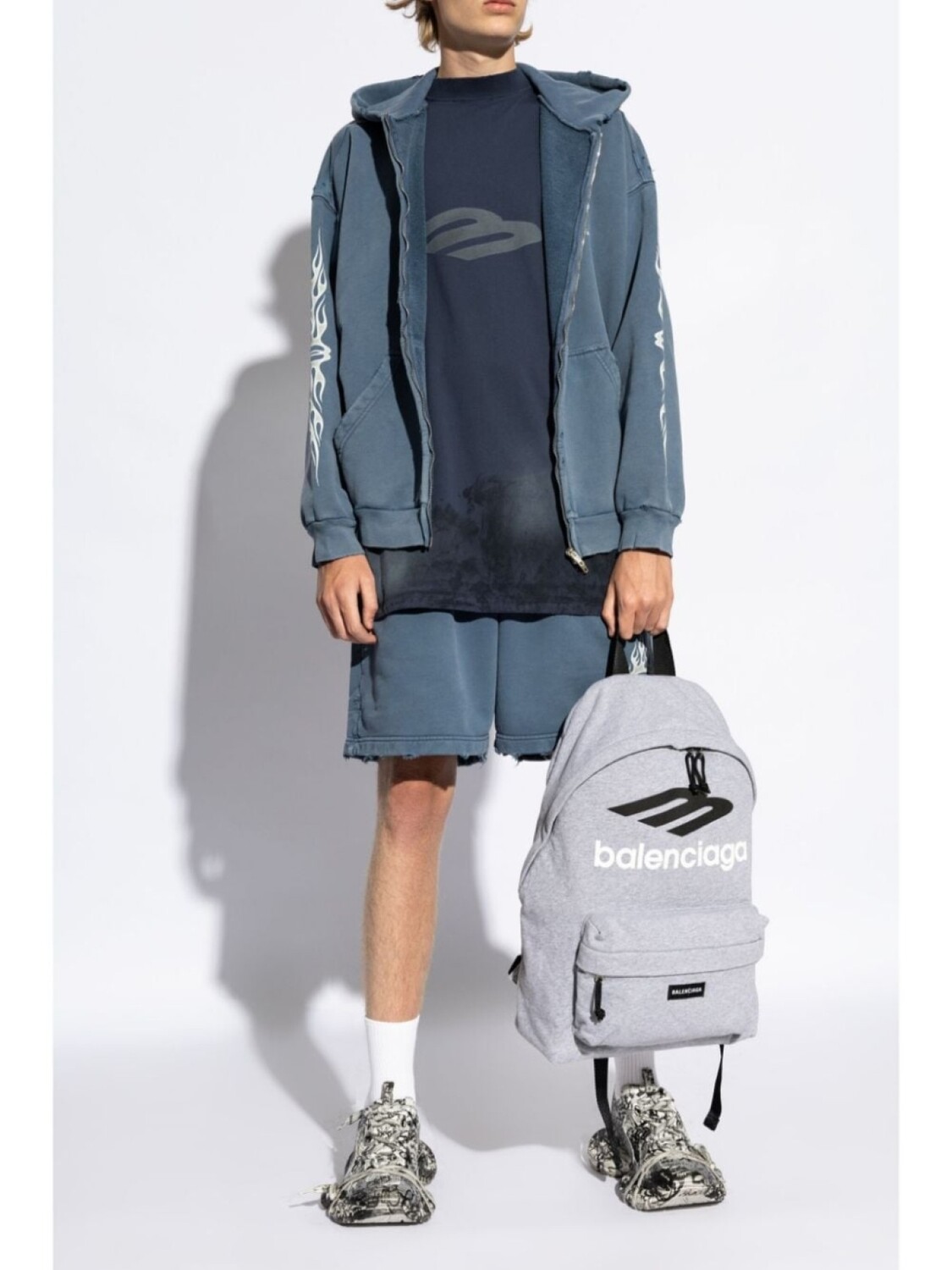 Balenciaga низкие кеды Extreme Graffiti 3XL, белый — фото 3