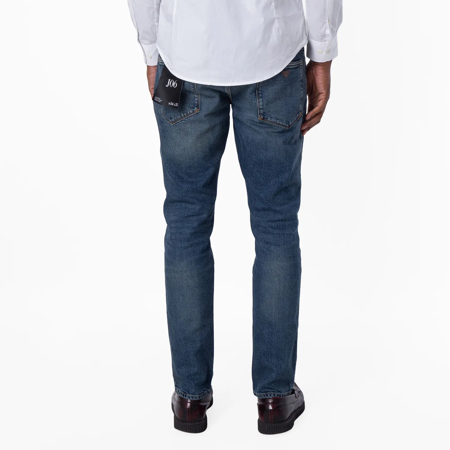 Джинсы скинни-фит J06 Slim Fit Denim Jeans Emporio Armani, Medium Blue Denim — фото 4