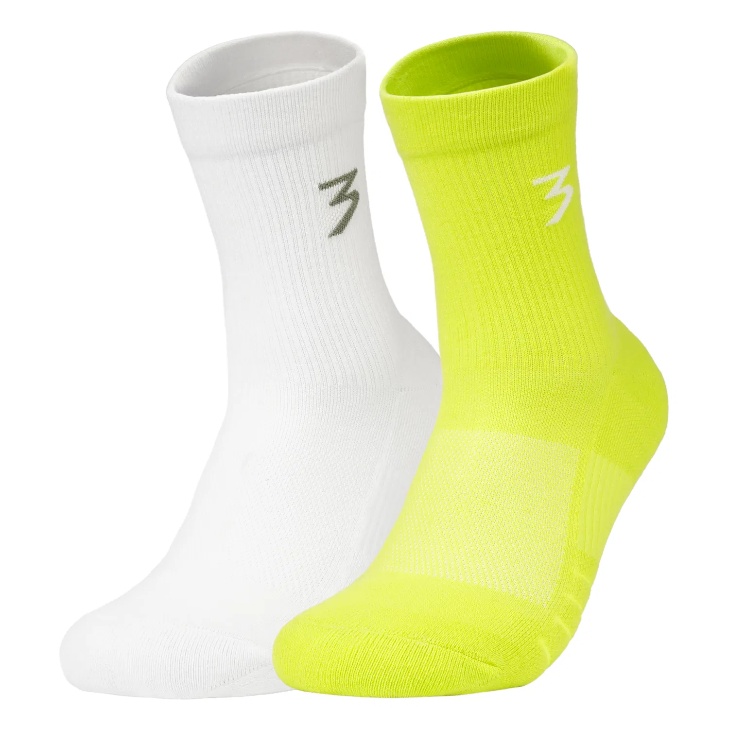 Детские носки с длинным голенищем, комплект из 2 пар, 361°, White Yellow