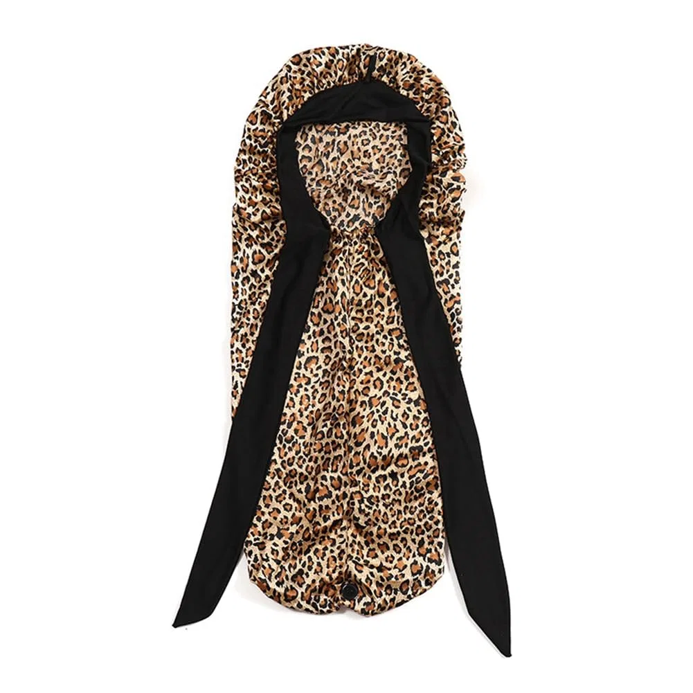 Шапочка для душа, Satin und Milchseide, Junterone, Leopardenmuster