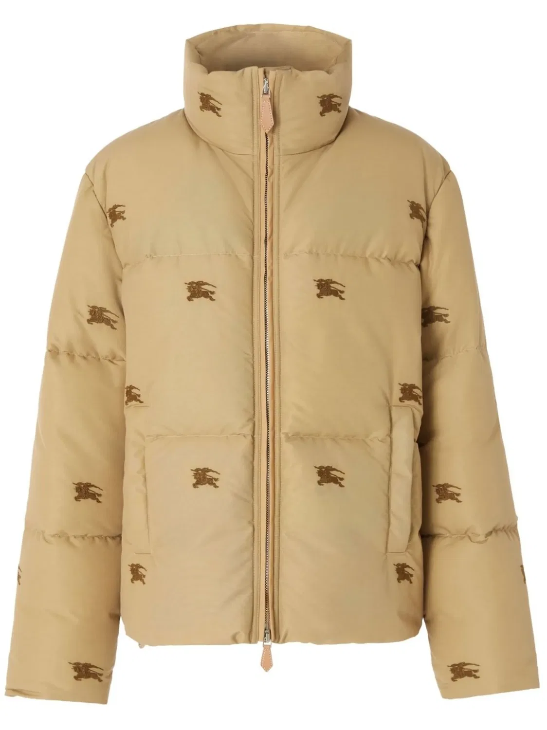Пуховая куртка в нейтральных тонах Burberry, нейтральные