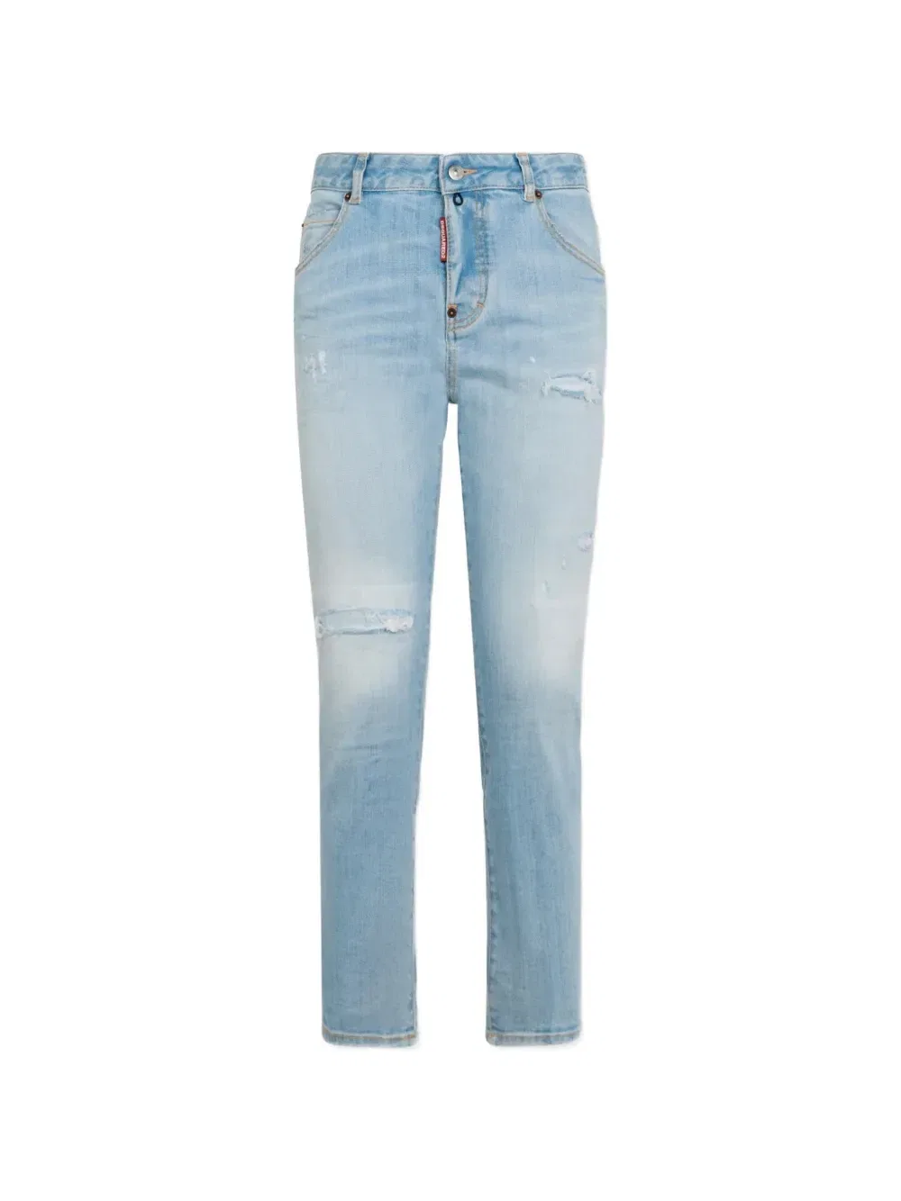 Джинсы Teddy из вареного денима Dsquared2, синий